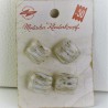 Glasknöpfe 18 mm aufgenäht auf Karton Dekorknöpfe