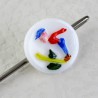 Glasknöpfe 13 mm für Kinder  mit  Schieflieger handgemalt