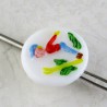 Glasknöpfe 13 mm für Kinder  mit  Schieflieger handgemalt