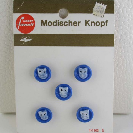 Glasknöpfe 11 mm für Kinder Katze handgemalt