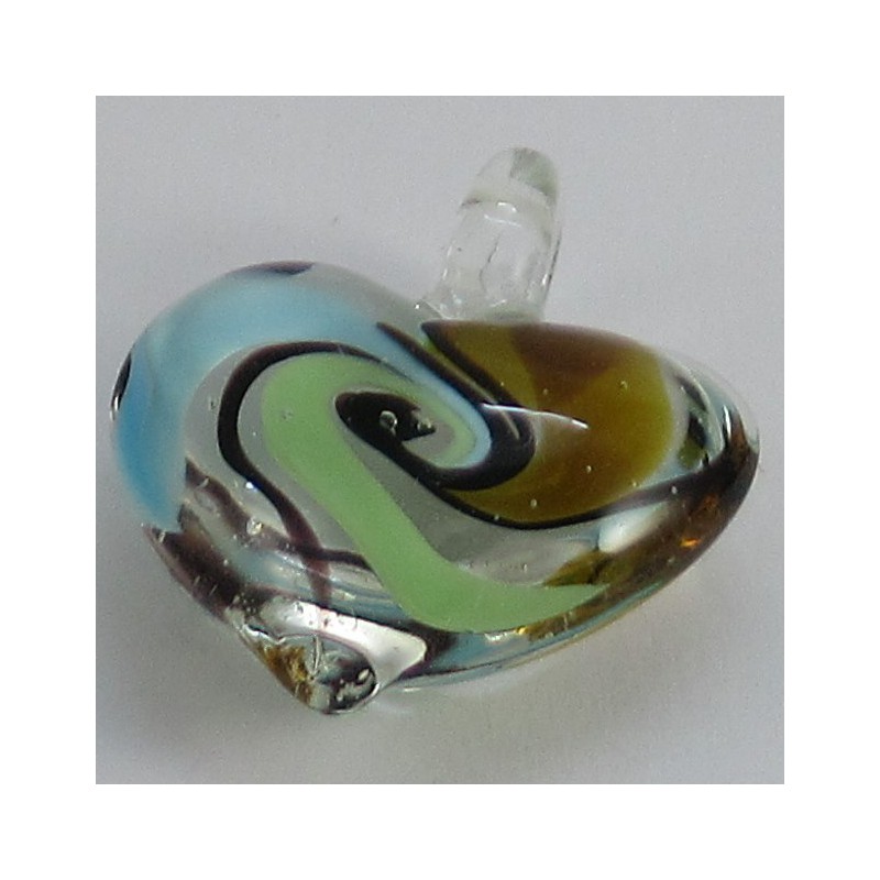 Muranoglas Herz 40 mm Twist Anhänger