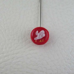 Glasknöpfe 13 mm für Kinder mit Huhn handgemalt