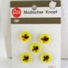 Glasknöpfe 13 mm für Kinder mit Huhn handgemalt