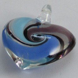 Muranoglas Herz 40 mm Twist Anhänger