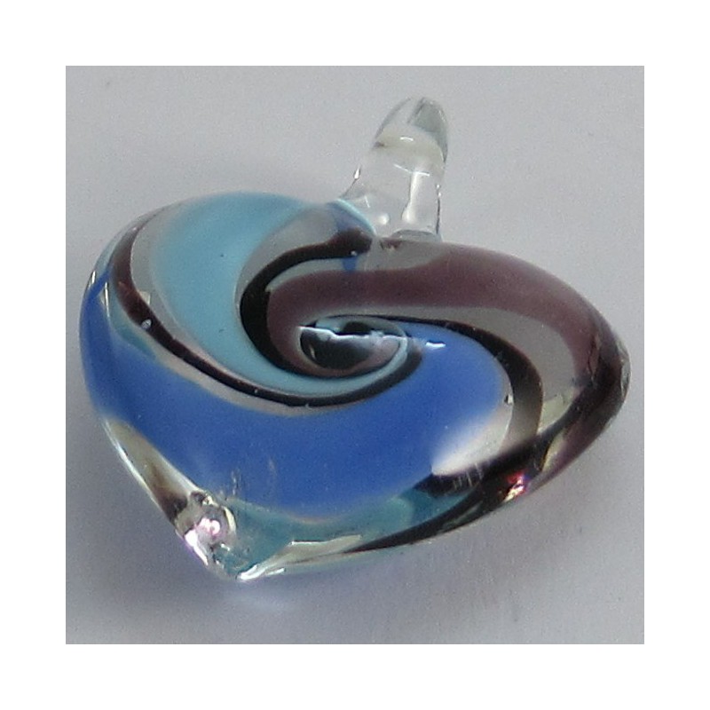 Muranoglas Herz 40 mm Twist Anhänger