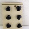 Glasknöpfe Herz 13 mm