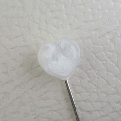 Glasknöpfe Herz 13 mm