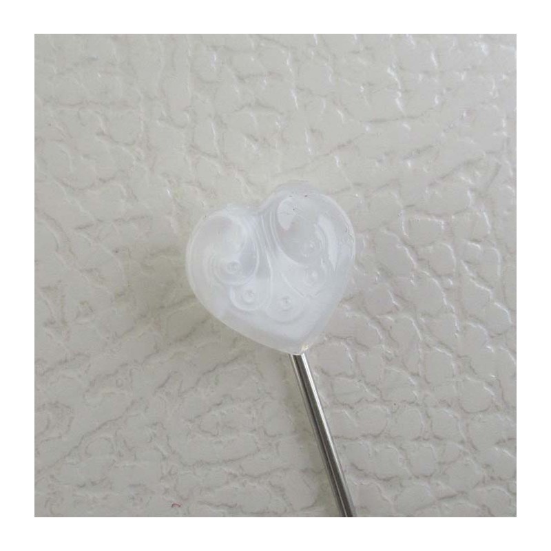 Glasknöpfe Herz 13 mm