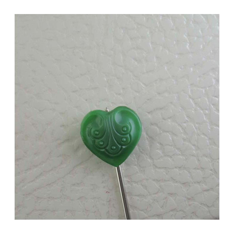 Glasknöpfe Herz 13 mm