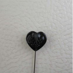 Glasknöpfe Herz 13 mm