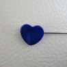 Glasknöpfe Herz 17 mm blau