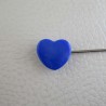 Glasknöpfe Herz 17 mm blau