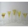 Glas 5 Wechselgläser Kerzenhalter Blumenvasen klar -gelb Glas 5 Wechselgläser Kerzenhalter Blumenvasen klar -gelb