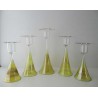Glas 5 Wechselgläser Kerzenhalter Blumenvasen klar -gelb Glas 5 Wechselgläser Kerzenhalter Blumenvasen klar -gelb