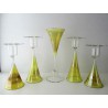 Glas 5 Wechselgläser Kerzenhalter Blumenvasen klar -gelb Glas 5 Wechselgläser Kerzenhalter Blumenvasen klar -gelb
