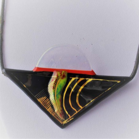 Glas Keten Anhänger  E&E Plank 1987 AT