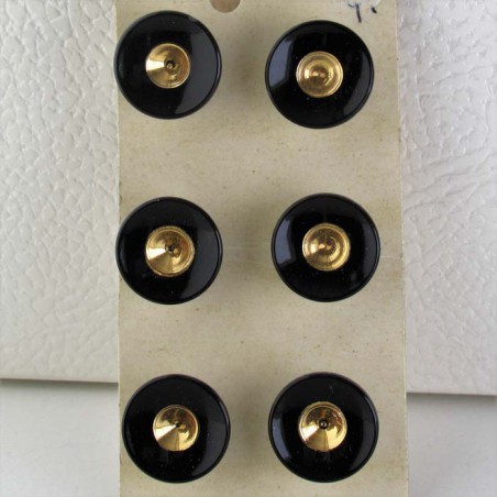 Glasknöpfe 18 mm aufgenäht auf Karton Dekorknöpfe