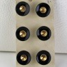 Glasknöpfe 18 mm aufgenäht auf Karton Dekorknöpfe