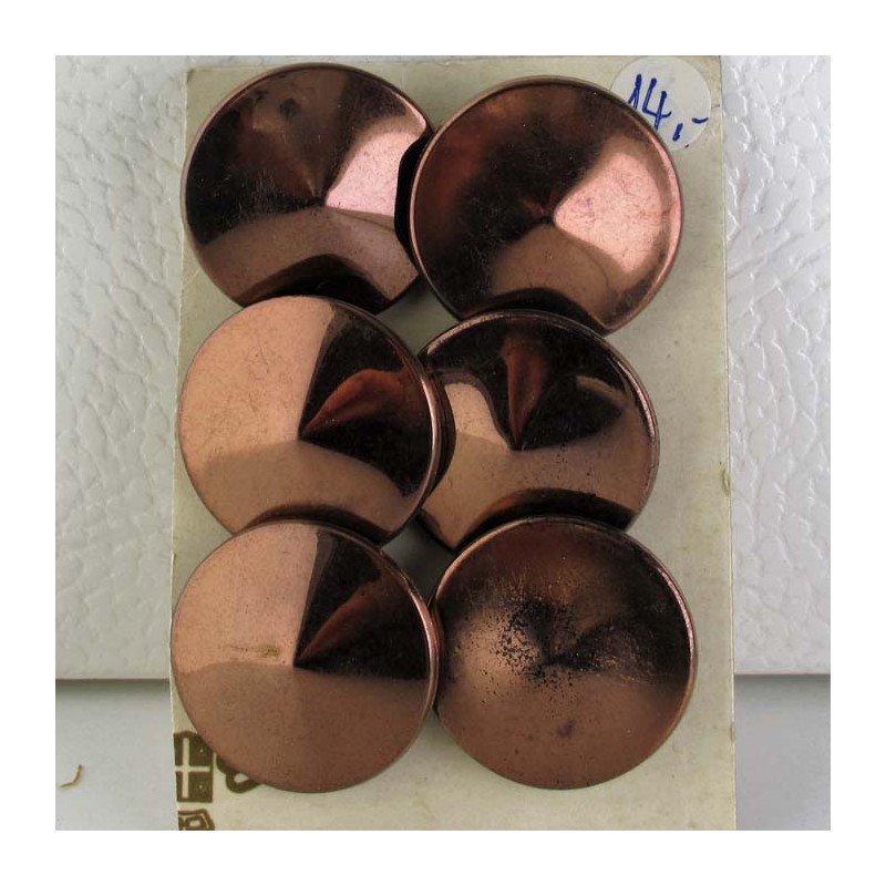 Glasknöpfe 26 mm aufgenäht auf Karton Dekorknöpfe