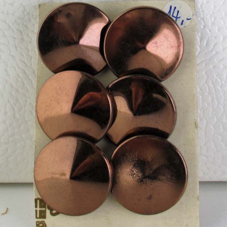 Glasknöpfe 26 mm aufgenäht auf Karton Dekorknöpfe