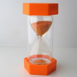 Sanduhr 5 Min 13 cm klein Kunststoff 6 Eckig