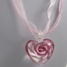 Muranoglas Kette mit Herz