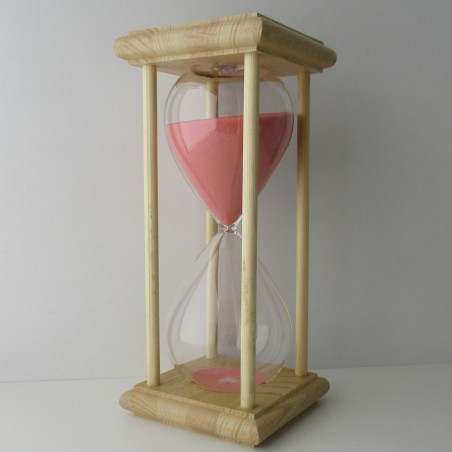 Sanduhr 45 Min. 23cm Glas im Esche-Kiefer Gestell 23cm