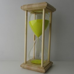 Sanduhr 45 Min. 23cm Glas im Esche-Kiefer Gestell 23cm