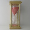 Sanduhr 60 Min. 27cm Glas im Esche Gestell 27cm