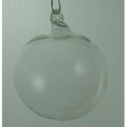 Glaskugel uni 4 cm klar zum hängen