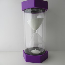 Megasanduhr 120 Min. 30 cm  Glas Kunststoff 6 Eckig