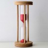 Sanduhr 10 Min. 9cm zylindrisch Glas in Holzgestell Buche Natur,