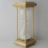 Sanduhr 5 Min. 16cm Glas im Esche-Kiefer Gestell 16 cm