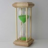 Sanduhr 5 Min. 16cm Glas im Esche-Kiefer Gestell 16 cm