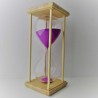 Sanduhr 5 - 45 Min. 29cm Glas im Eschen Gestell, Sand farbig Sanduhr 5 - 45 Min. 29cm Glas im Eschen Gestell, Sand farbig