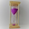 Sanduhr 5 - 45 Min. 29cm Glas im Eschen Gestell, Sand farbig Sanduhr 5 - 45 Min. 29cm Glas im Eschen Gestell, Sand farbig