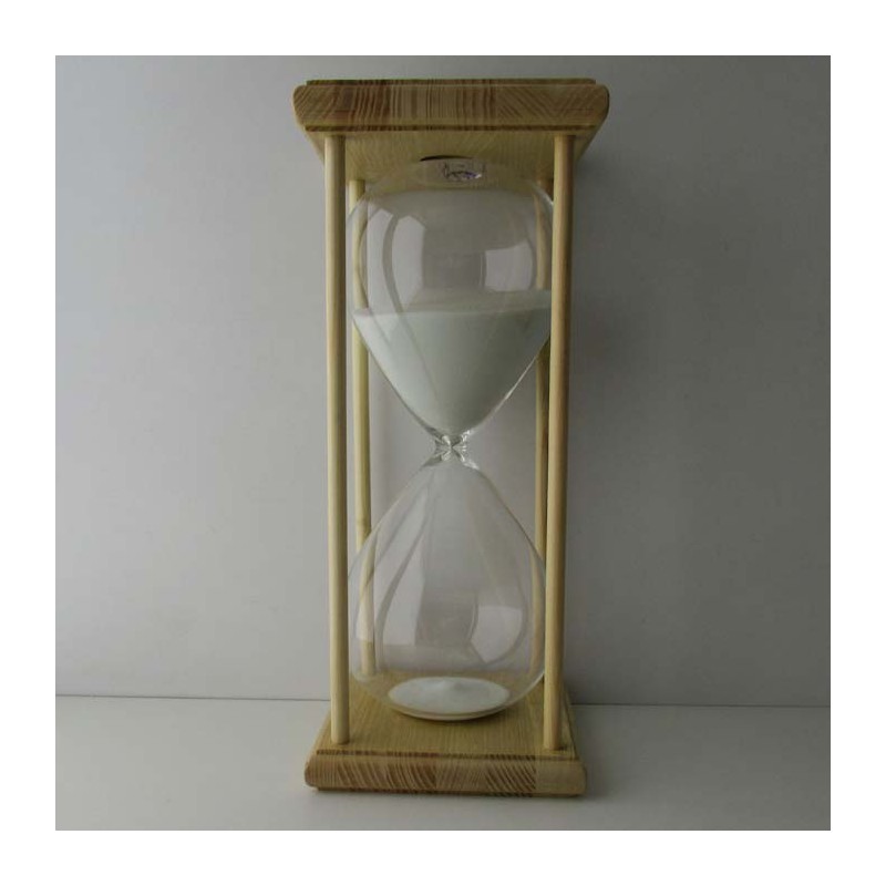 Sanduhr 120 Min. 29cm Glas im Eschenholz Gestell 29 cm