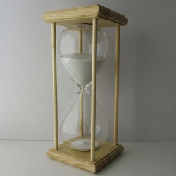 Sanduhr 120 Min. 29cm Glas im Eschenholz Gestell 29 cm