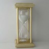 Sanduhr 15 Min. 20cm Glas im Esche-Kiefer Gestell