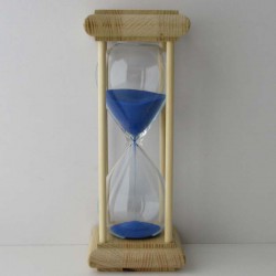 Sanduhr 30 Min. 23cm Glas im Esche-Kiefer Gestell 23cm
