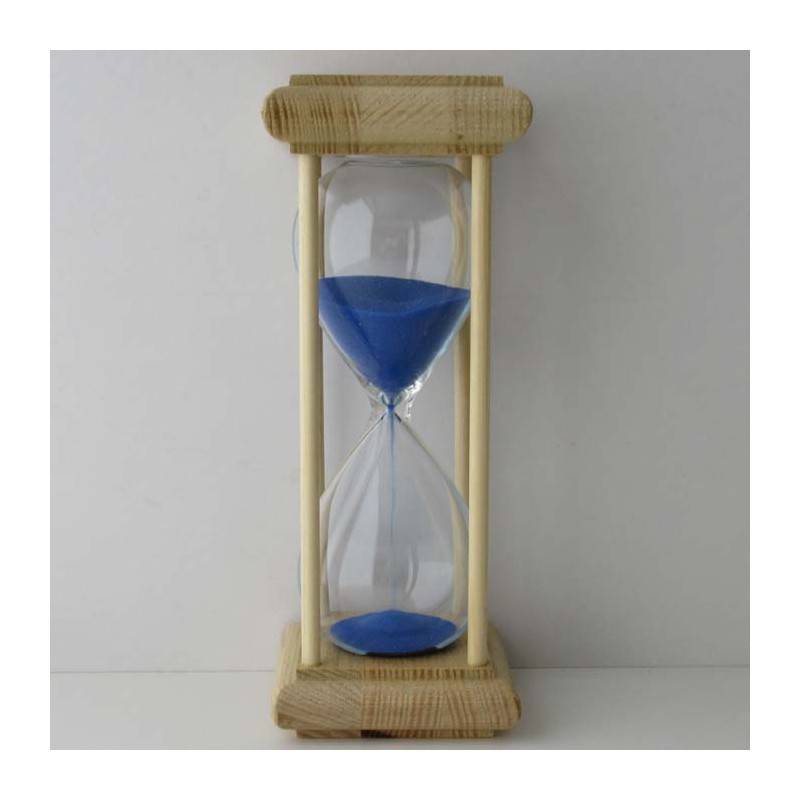 Sanduhr 30 Min. 23cm Glas im Esche-Kiefer Gestell 23cm