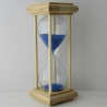 Sanduhr 30 Min. 23cm Glas im Esche-Kiefer Gestell 23cm