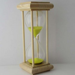 Sanduhr 30 Min. 23cm Glas im Esche-Kiefer Gestell 23cm