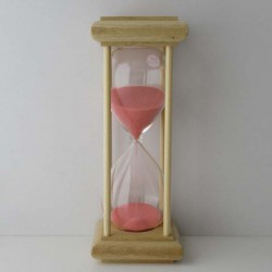 Sanduhr 30 Min. 23cm Glas im Esche-Kiefer Gestell 23cm
