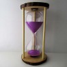 Sanduhr 5 - 45 Min. 29cm Glas im Naturholz Gestell, Sand farbig Sanduhr 5 - 45 Min. 29cm Glas im Naturholz Gestell, Sand farbig
