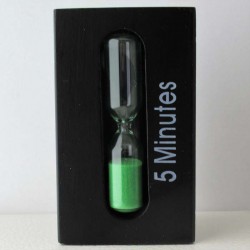 Sanduhr 3-5-7 Min. 10 cm  Dreieckige Holzgestell  schwarz