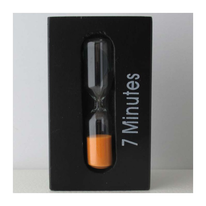 Sanduhr 3-5-7 Min. 10 cm Dreieckige Holzgestell schwarz Sanduhr 3-5-7 Min. 10 cm Dreieckige Holzgestell schwarz
