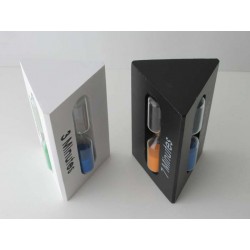 Sanduhr 3-5-7 Min. 10 cm  Dreieckige Holzgestell  schwarz