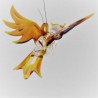 Glasvogel, Eule 65mm Bernstein klar klein zum hängen