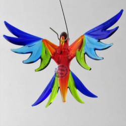 Glasvogel, Papagei 72 mm klein zum hängen